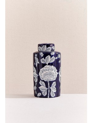 Paşabahçe Garden Porselen Dekoratif Obje M Mavi Beyaz