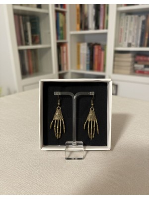 Vintage Takı Gotic Gotik Goth Antik Bakır Kaplama Iskelet Eli Küpe
