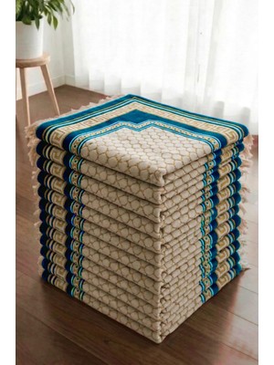 Lugmo 10 Adet Kadife Seccade Parlak Mavi (70CM x 110CM 400GR) Hac ve Umre Hediyesi