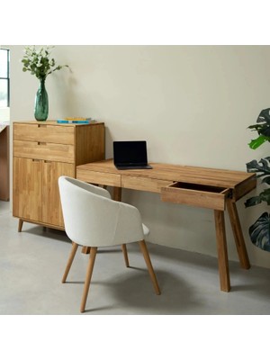 Şafak Mobilya Nordic Basic Model Masif Ahşap Çalışma Masası