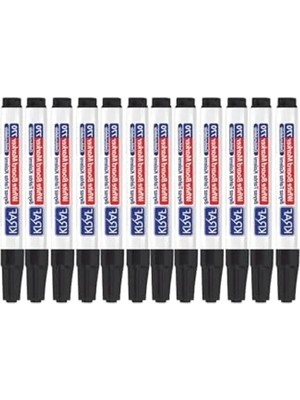 Calperia 12'li Siyah Doldurulabilir Beyaz Tahta Kalemi Seti