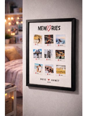Photonom Sevgiliye Hediye Gezi Anı Kolaj Tablo | Çerçeve Dahil | 30X40CM