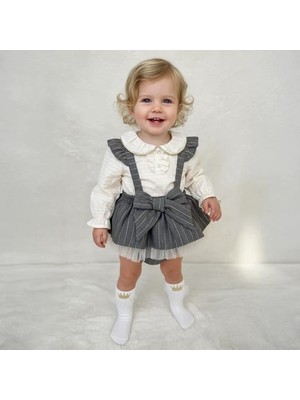 Butik Kız Bebek - Çocuk Salopet 2'li Takım Özel Gün Kıyafeti