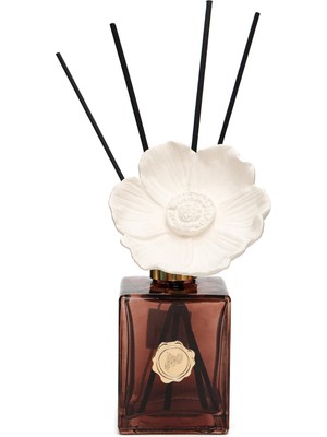 Missi Kendi Kokunu Seç-Dekoratif Kahverengi Cam Seramik Taş Çubuklu Difüzör-(Esanssız)