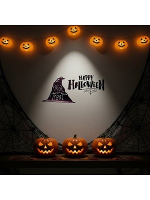 Popüler Sepet Happy Halloween Temalı Duvar Stickerı