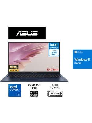Asus vivobook 15 X1504VA Intel Core 5 120U 16GB 1tb SSD W11 Home 15.6" Duddi