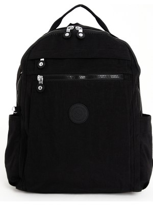 Özer 3059-SANMORRIS Unisex Suya Dayanıklı Krinkıl Kumaş Çok Gözlü Sırt Çantası