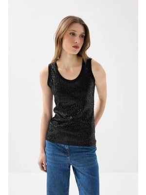 Gusto Pul Payet Atlet Bluz - Siyah