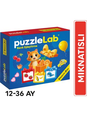 Yükselen Zeka Puzzlelab - Mıknatıslı Renk Eşleştirme Eğitici Kitap 12-36 Ay