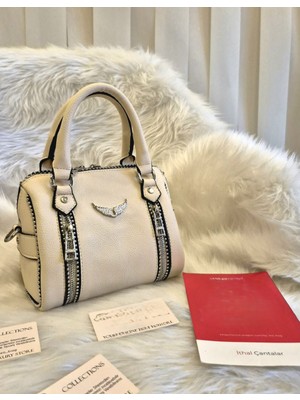 Leauder Women Kadın Metal Aksesuarlı Askılı Speedy Çanta