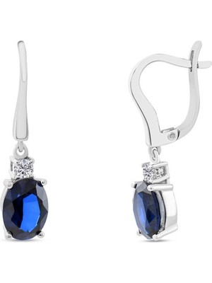 Makdis Pırlanta 1.55 Karat Safir Pırlanta Küpe