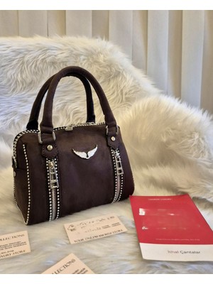 Leauder Women Kadın Metal Aksesuarlı Askılı Speedy Çanta