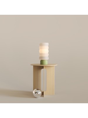 Valunor Mat Bordo Minimalist Tasarım Abajur - Iskandinav Tarzı Dalgalı Başlıklı Ofis Lambası