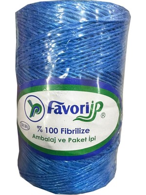 Favori Ip 5000 Denye -0.8 Mm- Ambalaj ve Paket Ipi Naylon Burgulu Örgü Çamaşır Ipi - Mavi - 1 Adet