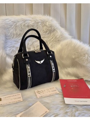 Leauder Women Kadın Metal Aksesuarlı Askılı Speedy Çanta