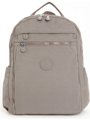 Özer 3059-SANMORRIS Unisex Suya Dayanıklı Krinkıl Kumaş Çok Gözlü Sırt Çantası