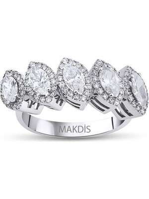 Makdis Pırlanta 1.60 Karat Markiz Beştaş Pırlanta Yüzük