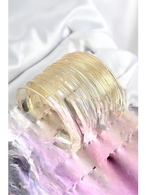 DS LLC Ietaks™ Pirinç Tel Sarma Model Gold Renk Kadın Bileklilk