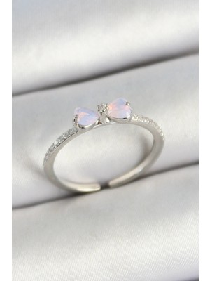 DS LLC Ietaks™ Pirinç Fiyonk Figürlü Zirkon Taşlı Gold Renk Ayarlanabilir Kadın Yüzük