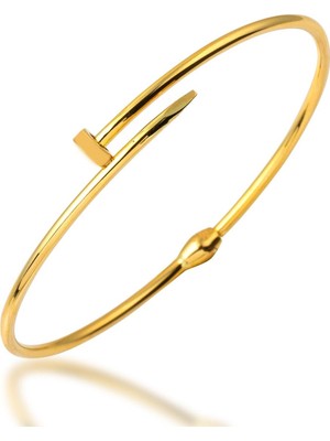 Bilezikci Taşsız 14 Ayar Çivi Altın Bilezik