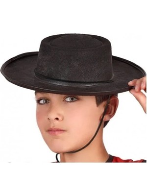 DS LLC Ieg™ Siyah Renk Keçe Flamenko Şapkası Çocuk Boy