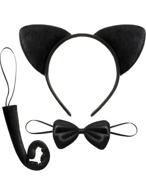 DS LLC Ieg™ Kedi Kostüm Taç Kuyruk Papyon Seti 1 Adet