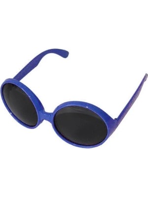 DS LLC Ieg™ Yuvarlak Yeşilçam 80 Li 90 Lı Yıllar Parti Gözlüğü Retro Mavi Renk