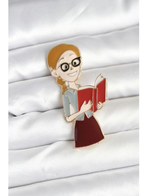 DS LLC Ietaks™ Öğretmen Figürlü Broş