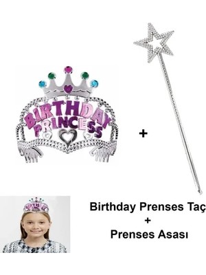 DS LLC Ieg™ Kız Çocuk Doğum Günü Prenses Seti – Taç ve Sihirli Asa