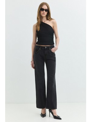 Denim Trip Lıly Bootcut Fit Antrasit Kadın Jean Pantolon