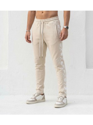 Plus Scorpion Erkek Slim Fit Eşofman Altı – Yazılı Şerit Detaylı, Dar Paça Jogger Pantolon