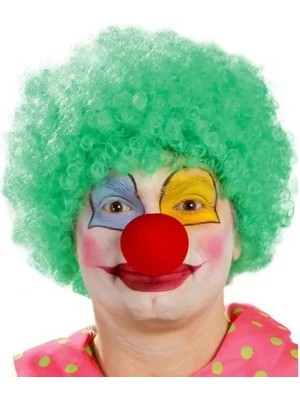 DS LLC Ieg™ Yeşil Renk Kıvırcık Afro Palyaço Seti