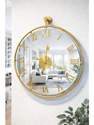 MGS Duvar Saati -Glow Roma Aynalı Duvar Saati