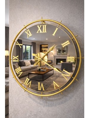 MGS Duvar Saati-Lawi Roma Aynalı Duvar Saati