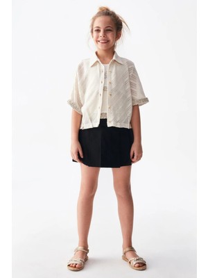 Nk Kids Kız Çocuk 8-14 Yaş Pileli Etek 56354 Siyah