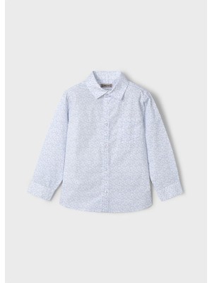 Mayoral Erkek Çocuk Uzun Kollu Gömlek - Mavi Desenli