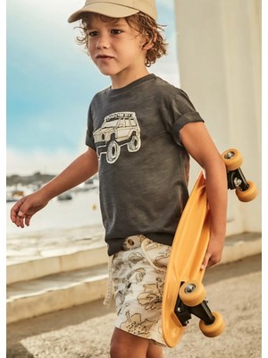 Mayoral Erkek Çocuk Koton Desenli Bermuda Şort