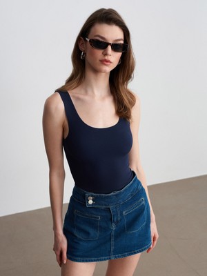 Dilvin 32778 Yuvarlak Yaka Atlet-K.lacivert