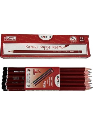 Fatih 12'li Mercanlı Kurşun Kalem+Fatih 12'li Kırmızı Kopya Kalemi