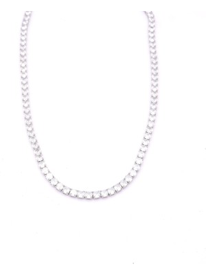 Ferizz Su Yolu Kolye Çelik Zirkon Taşlı 55 cm ZN-521
