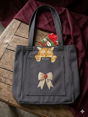 Yarımada Kadın Kooperatifi El Emeği Çiçek Aplikeli Kırmızı Kanvas Bez Çanta - Şık ve Dayanıklı Omuz Çantası