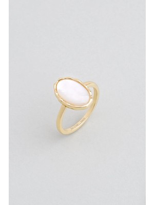 So CHIC Mirror 18 Ayar Sarı Altın Kaplama Gümüş Yüzük