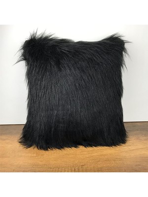Cango Home Peluş Renkli Yastık Kırlent Kılıfı 43 x 43 cm Narin Bakım ile Uzun Ömürlü