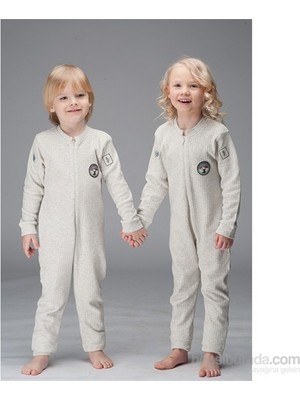 Thermoform Comfort Unisex Çocuk Tulum Ekru Pamuklu Termal İçlik Yüksek Konfor ve Nefes Alabilirlik