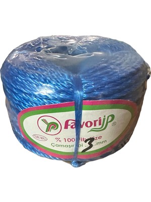 Favori Ip Halat FH03 Pp Naylon Burgulu Örgü Çamaşır Ipi - Mavi - 100 Metre - 1 Adet