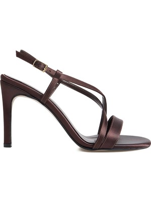 Fabrika Kahve Kadın Topuklu Ayakkabı Selby-Saten