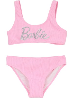 Barbie Pembe Kız Çocuk Bikini Takım BRB5SG-BKİ6008