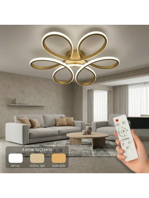 Avizego Niva LED Plafonyer Avize 3 Renk Kumandalı