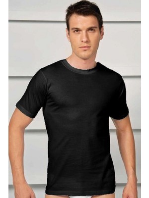 Marsilyan-  Erkek Pamuklu Kısa Kol Dar Yaka Klasik Fanila T-Shirt