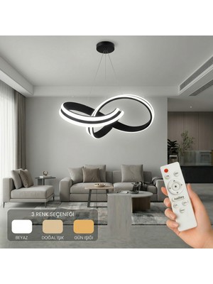 Avizego Arona LED Sarkıt Avize 3 Renk Kumandalı